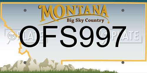 OFS997 Montana License Plate