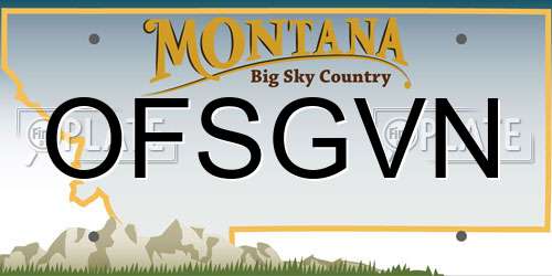 OFSGVN Montana License Plate