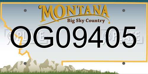 OG09405 Montana License Plate