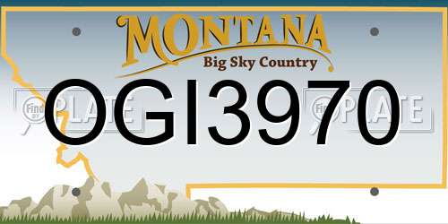 OGI3970 Montana License Plate