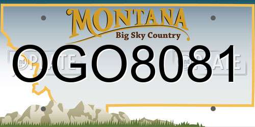 OGO8081 Montana License Plate