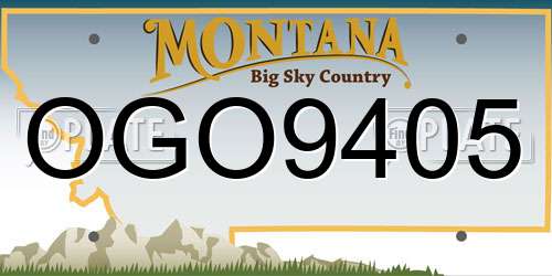 OGO9405 Montana License Plate