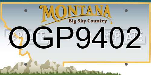 OGP9402 Montana License Plate