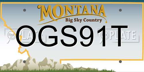OGS91T Montana License Plate