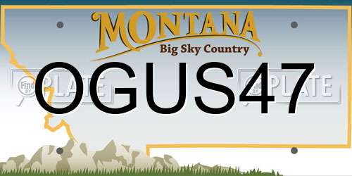 OGUS47 Montana License Plate