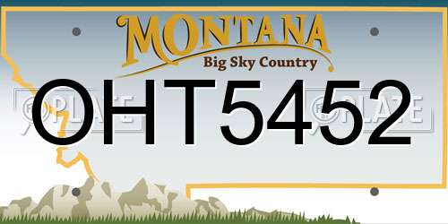 OHT5452 Montana License Plate