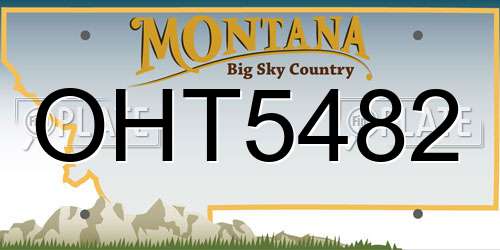 OHT5482 Montana License Plate