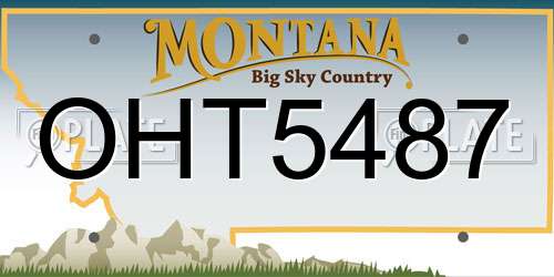 OHT5487 Montana License Plate