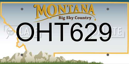 OHT629 Montana License Plate