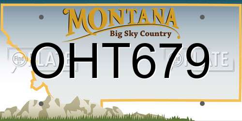 OHT679 Montana License Plate