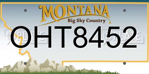 OHT8452 Montana License Plate