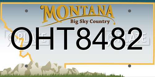 OHT8482 Montana License Plate