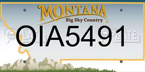 OIA5491 Montana License Plate