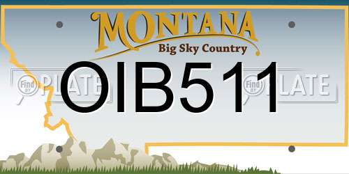 OIB511 Montana License Plate