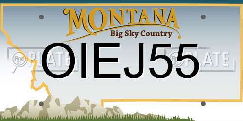 OIEJ55 Montana License Plate