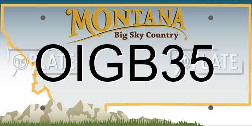 OIGB35 Montana License Plate
