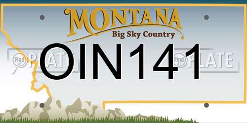 OIN141 Montana License Plate