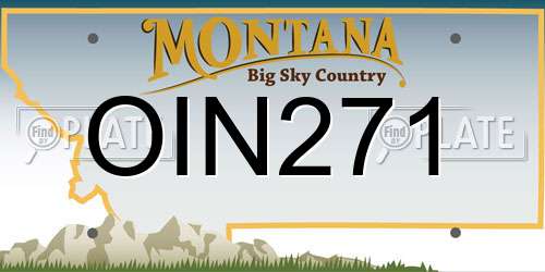 OIN271 Montana License Plate
