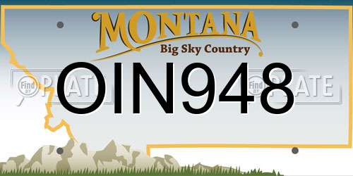OIN948 Montana License Plate