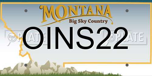 OINS22 Montana License Plate