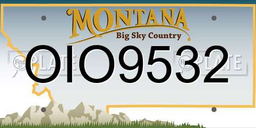 OIO9532 Montana License Plate