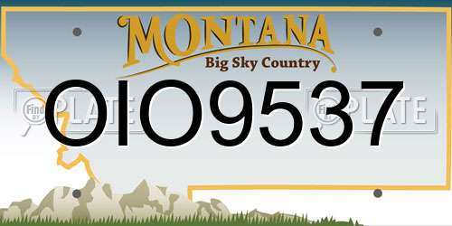 OIO9537 Montana License Plate