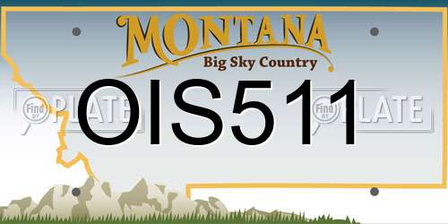 OIS511 Montana License Plate