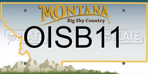 OISB11 Montana License Plate