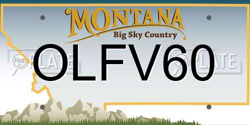 OLFV60 Montana License Plate