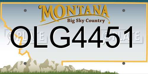 OLG4451 Montana License Plate