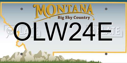 OLW24E Montana License Plate