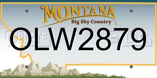 OLW2879 Montana License Plate