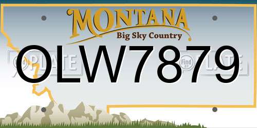 OLW7879 Montana License Plate