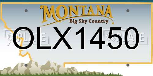 OLX1450 Montana License Plate
