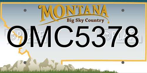 OMC5378 Montana License Plate