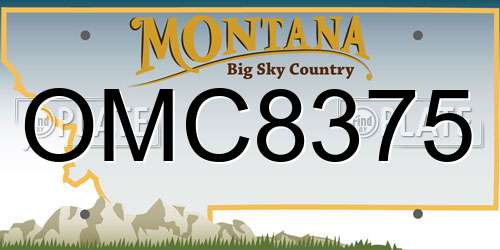 OMC8375 Montana License Plate