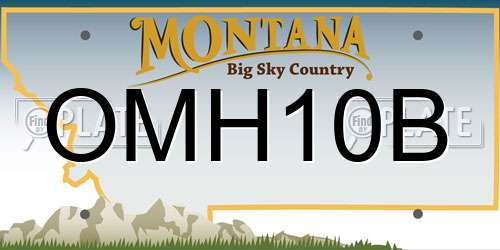 OMH10B Montana License Plate