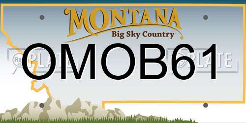 OMOB61 Montana License Plate