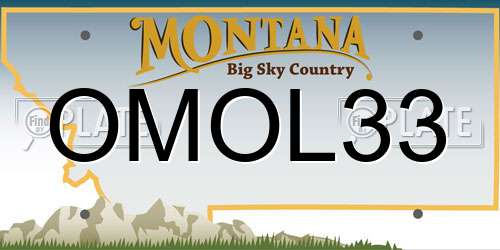 OMOL33 Montana License Plate