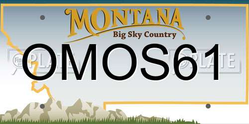 OMOS61 Montana License Plate