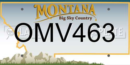 OMV463 Montana License Plate