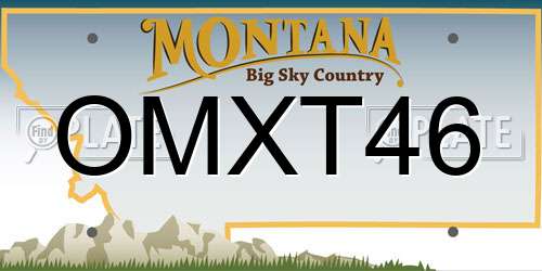 OMXT46 Montana License Plate