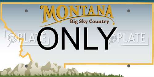 ONLY Montana License Plate