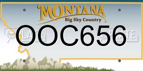 OOC656 Montana License Plate