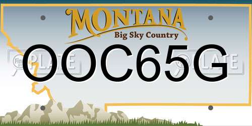 OOC65G Montana License Plate