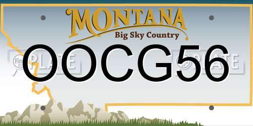 OOCG56 Montana License Plate