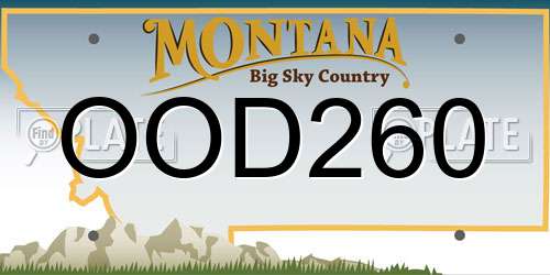 OOD260 Montana License Plate
