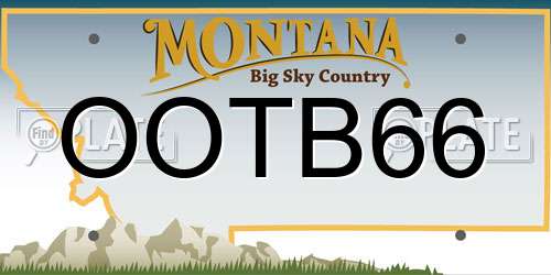 OOTB66 Montana License Plate