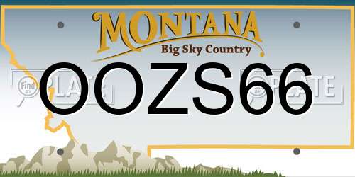 OOZS66 Montana License Plate