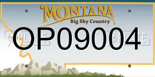 OP09004 Montana License Plate